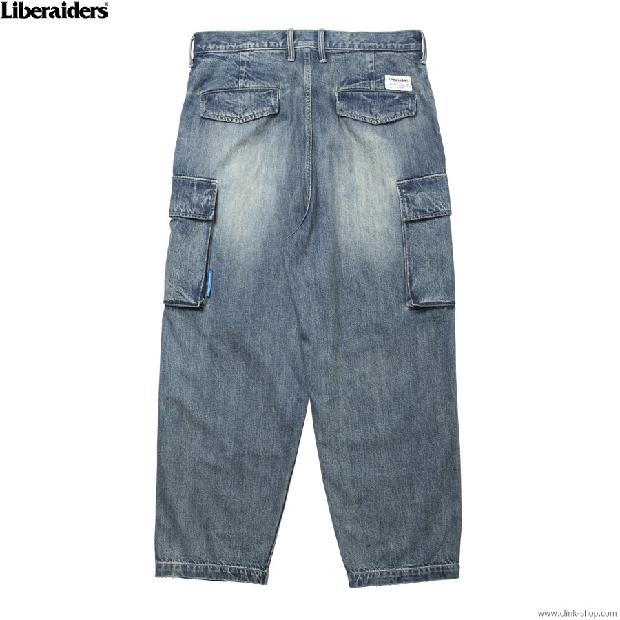 LIBERAIDERS DENIM CARGO PANTS (BLUE) #77709