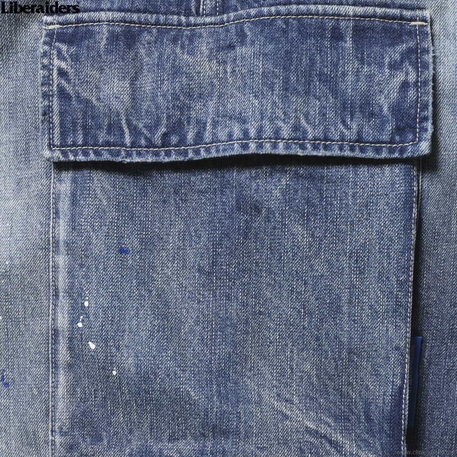 LIBERAIDERS DENIM CARGO PANTS (BLUE) #77709