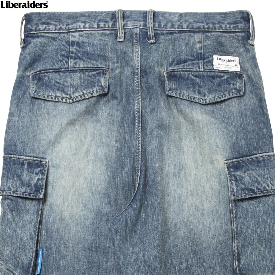 LIBERAIDERS DENIM CARGO PANTS (BLUE) #77709