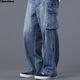 LIBERAIDERS DENIM CARGO PANTS (BLUE) #77709