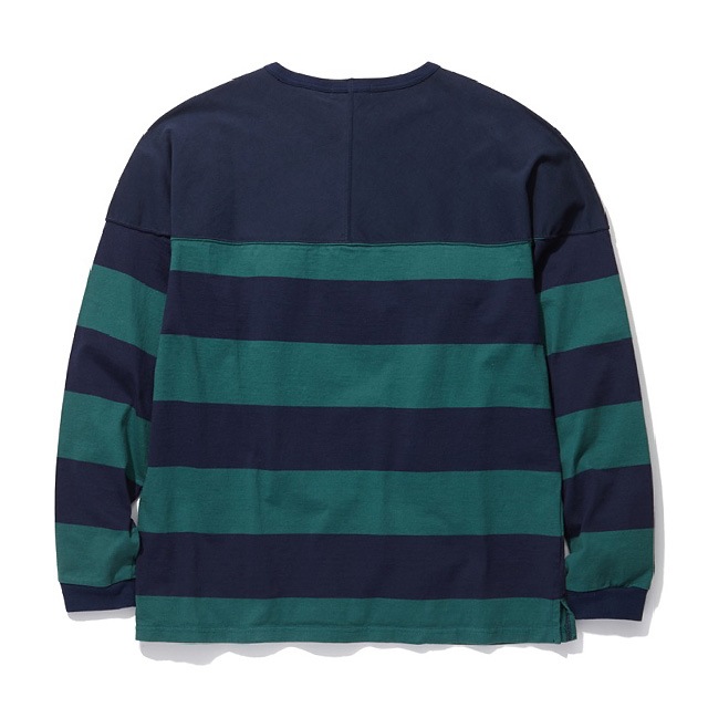 RADIALL BOARD WALK - CREW NECK T-SHIRT L/S (NAVY)