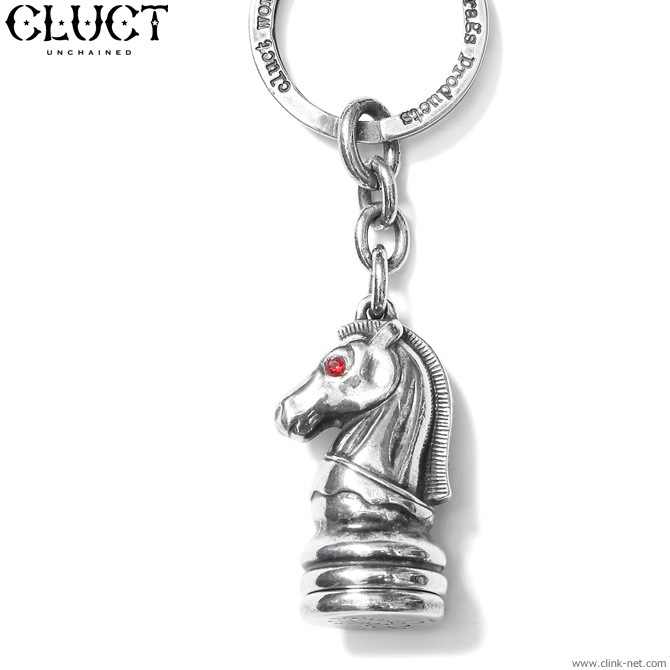 CLUCT HORSE CAPSULE KEY RING (SILVER) #02618