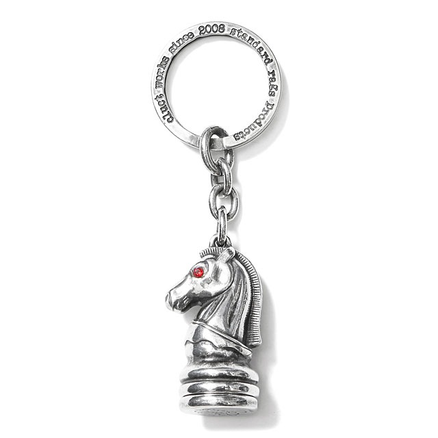 CLUCT HORSE CAPSULE KEY RING (SILVER) #02618