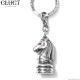 CLUCT HORSE CAPSULE KEY RING (SILVER) #02618
