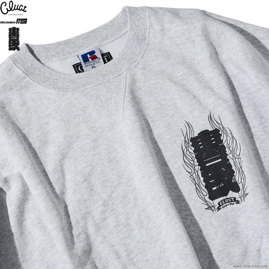 CLUCT �� mita sneakers �� ����� [CREW SWEAT] (ASH) 05160