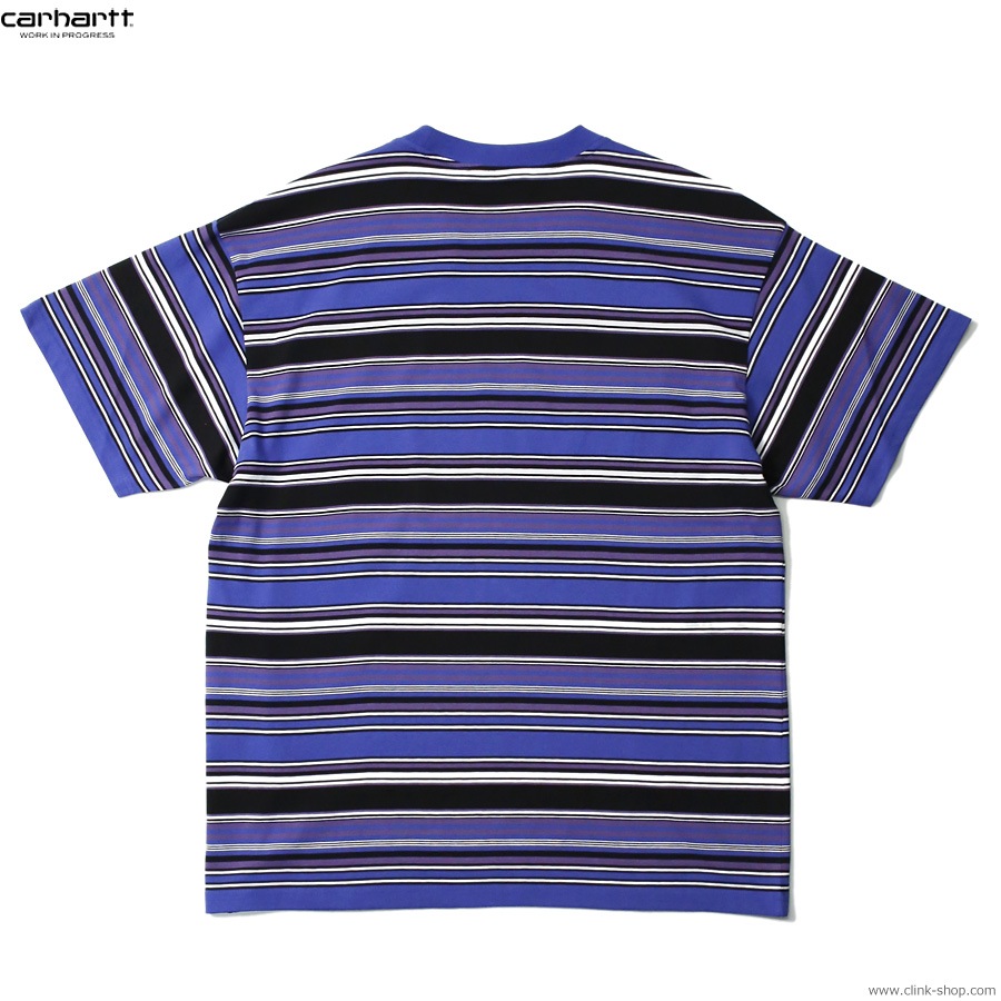 SALE 10OFF CARHARTT WIP S/S LAFFERTY T-SHIRTS (LAFFERTY STRIPE/LAZURITE)