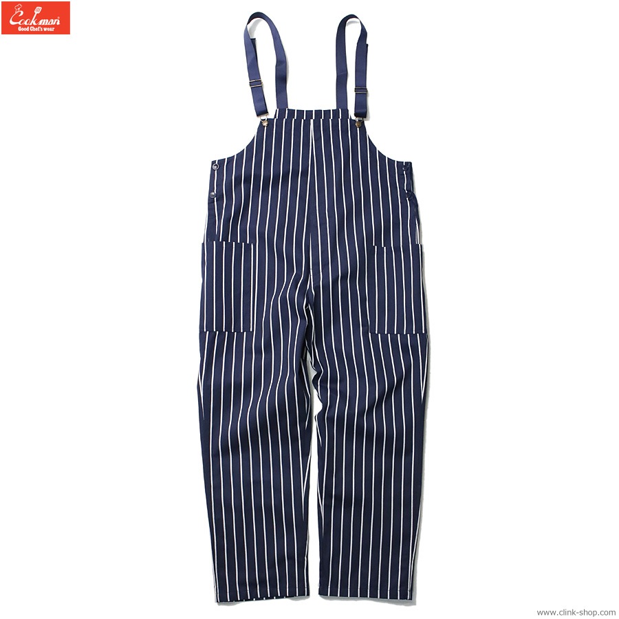 COOKMAN FISHERMAN'S BIB OVERALL STRIPE NAVY
