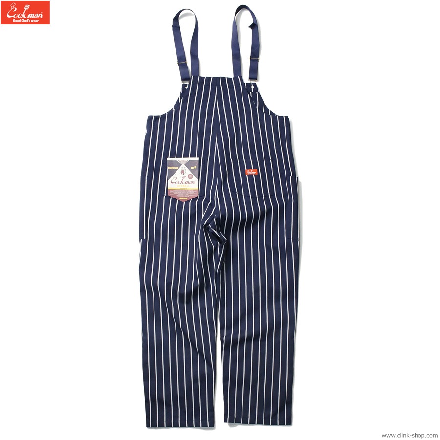 COOKMAN FISHERMAN'S BIB OVERALL STRIPE NAVY