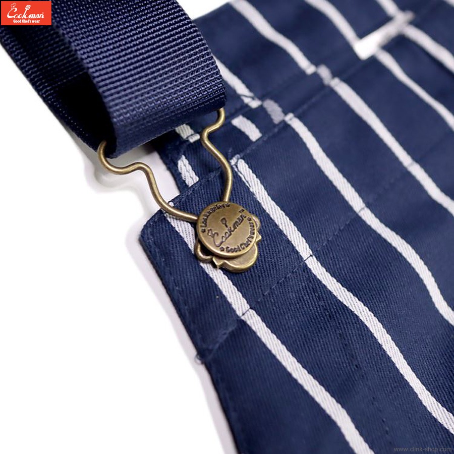 COOKMAN FISHERMAN'S BIB OVERALL STRIPE NAVY