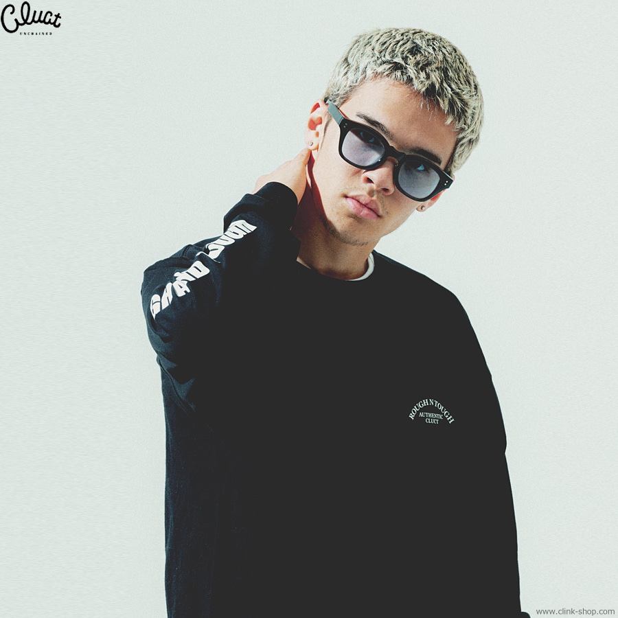 CLUCT ROUGH AND TOUGH [RUSSELL L/S TEE] (BLACK)