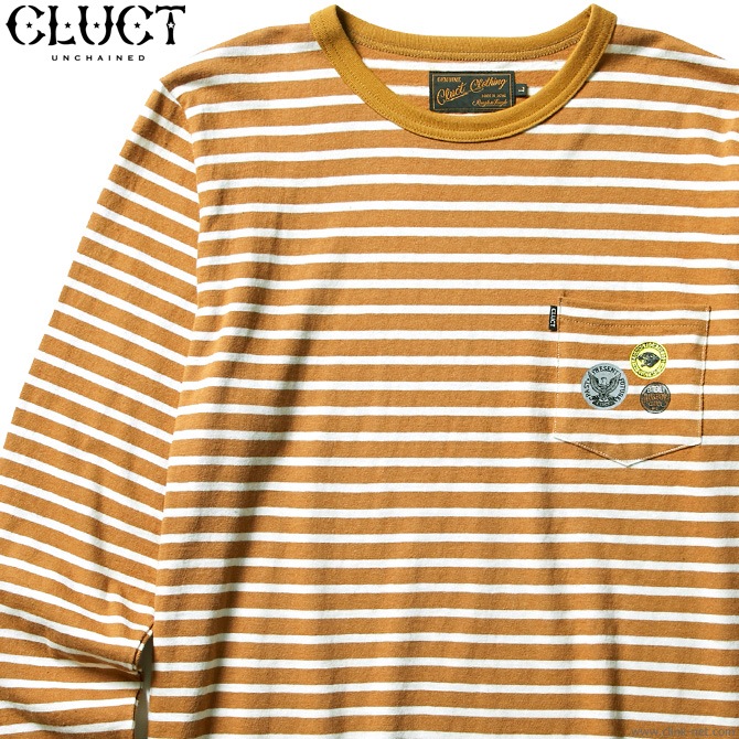 CLUCT L/S WOOL PKT CREW (CAMEL��WHITE) #02801