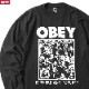 OBEY HEAVYWEIGHT LS TEE "IS THERE ANY FUTURE" (BLACK)