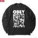 OBEY HEAVYWEIGHT LS TEE "IS THERE ANY FUTURE" (BLACK)