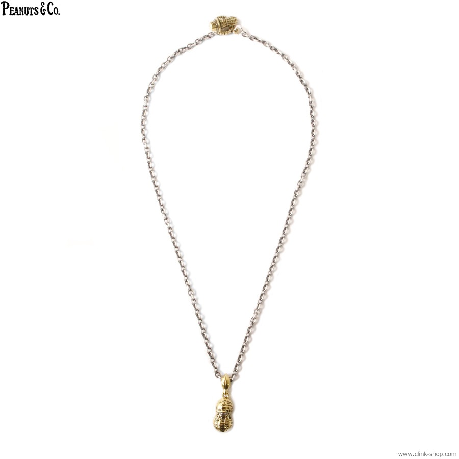 PEANUTS & CO. SMALL NORMAL TATOO PEANUTS + CHAIN 50cm ROUND (BRASS��SILVER)