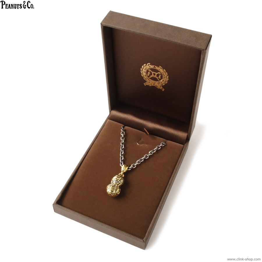 PEANUTS & CO. SMALL NORMAL TATOO PEANUTS + CHAIN 50cm ROUND (BRASS��SILVER)