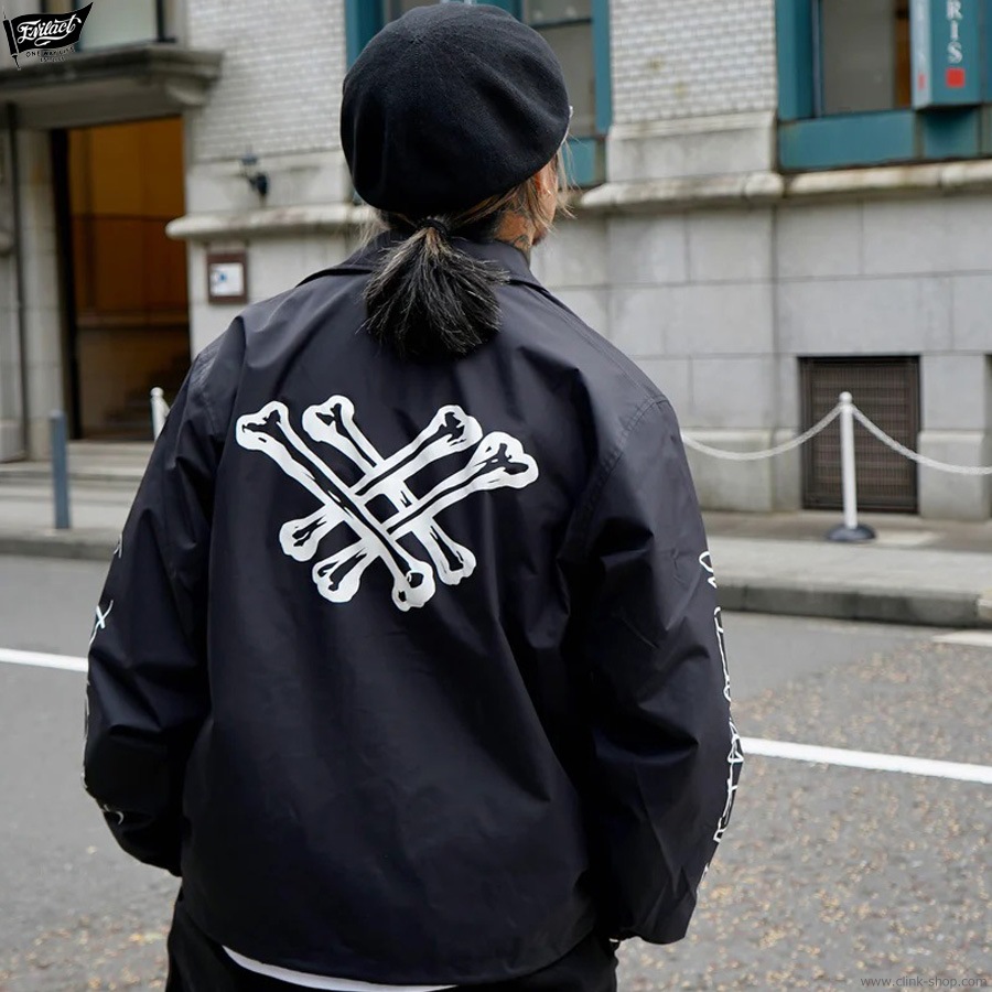 EVILACT CROSS BONE WIND BREAKER (BLACK) [EA25-ACT2-J02]