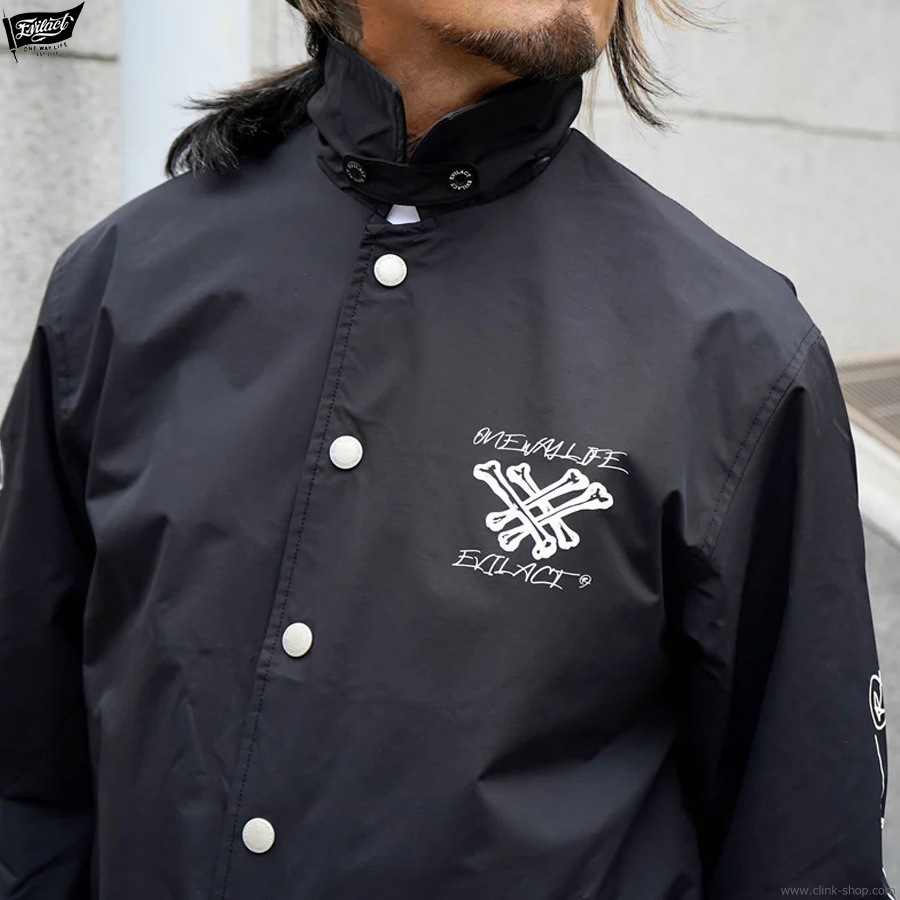 EVILACT CROSS BONE WIND BREAKER (BLACK) [EA25-ACT2-J02]