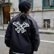 EVILACT CROSS BONE WIND BREAKER (BLACK) [EA25-ACT2-J02]