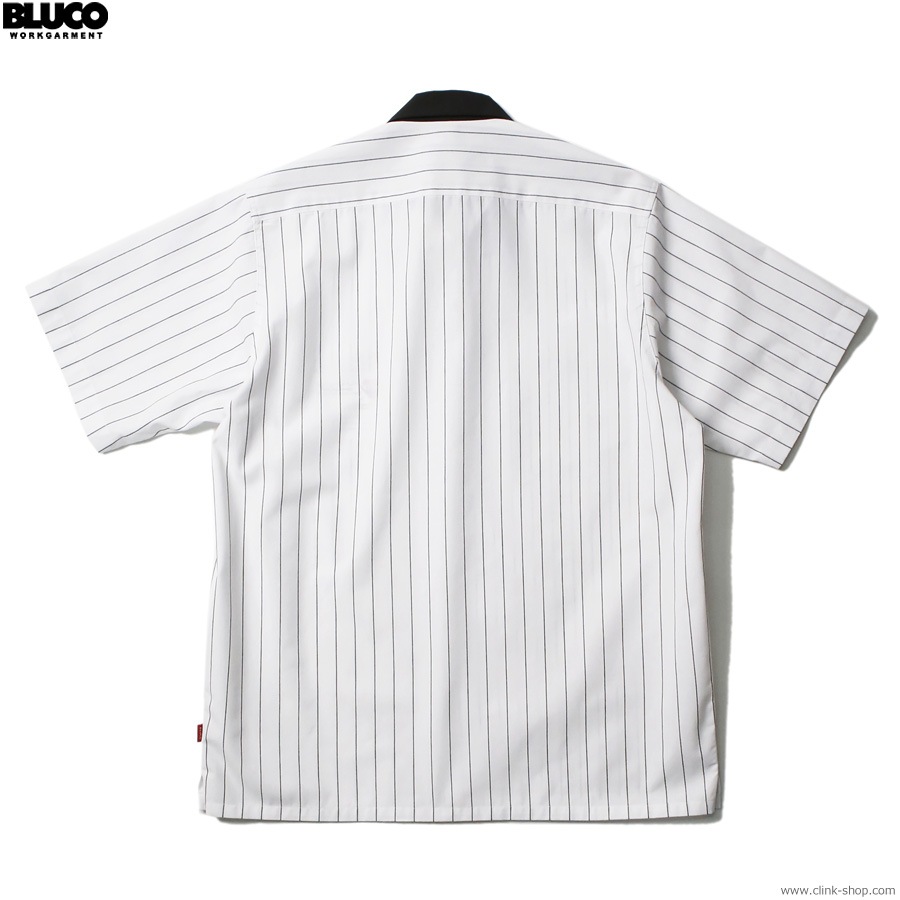 BLUCO STANDARD WORK SHIRT S/S (WHITE-STRIPE) [143-21-108]