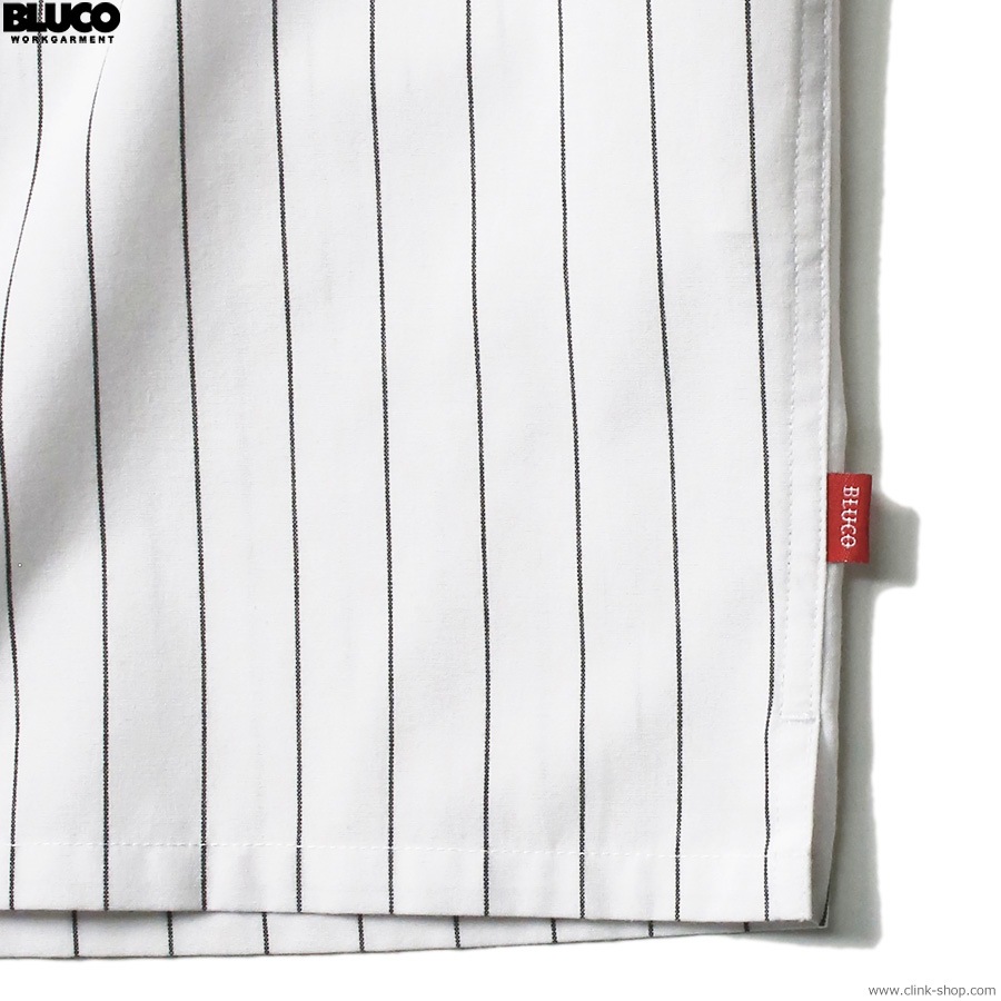 BLUCO STANDARD WORK SHIRT S/S (WHITE-STRIPE) [143-21-108]