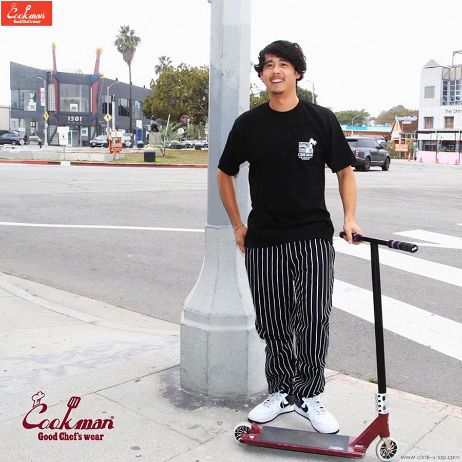 COOKMAN CHEF PANTS STRIPE BLACK