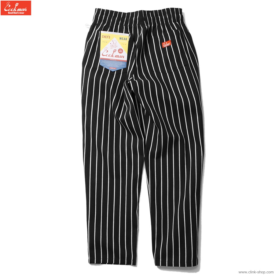 COOKMAN CHEF PANTS STRIPE BLACK
