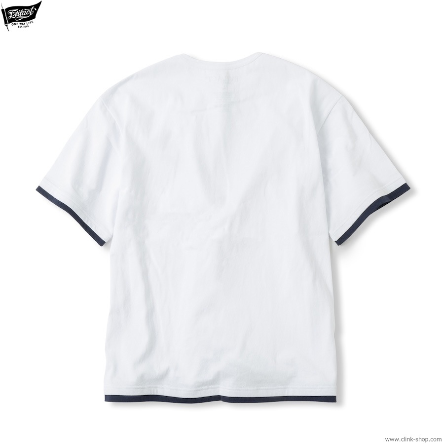 EVILACT LAYERD SS (WHITE/NAVY) [EA-WFRSS-T07]