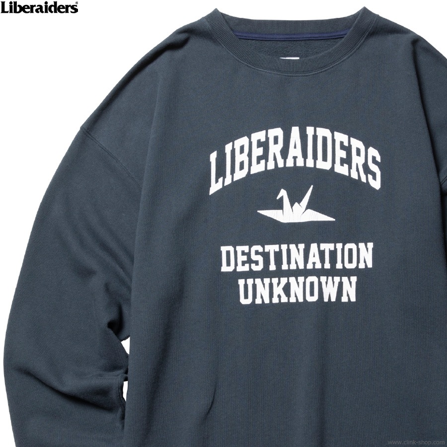 LIBERAIDERS FRENCH TERRY CREWNECK (NAVY) 73306