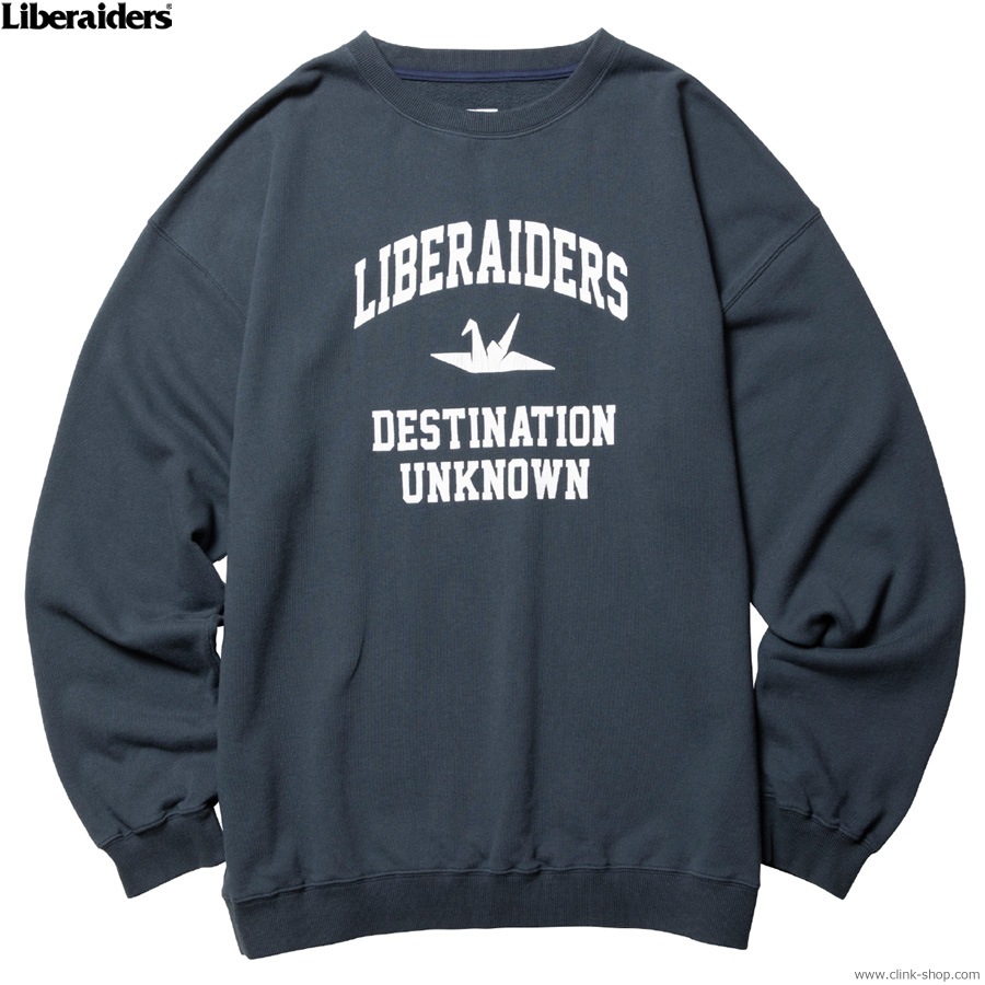 LIBERAIDERS FRENCH TERRY CREWNECK (NAVY) 73306