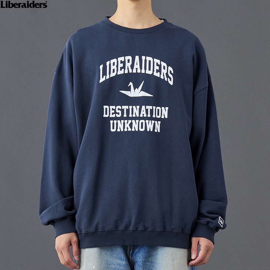 LIBERAIDERS FRENCH TERRY CREWNECK (NAVY) 73306
