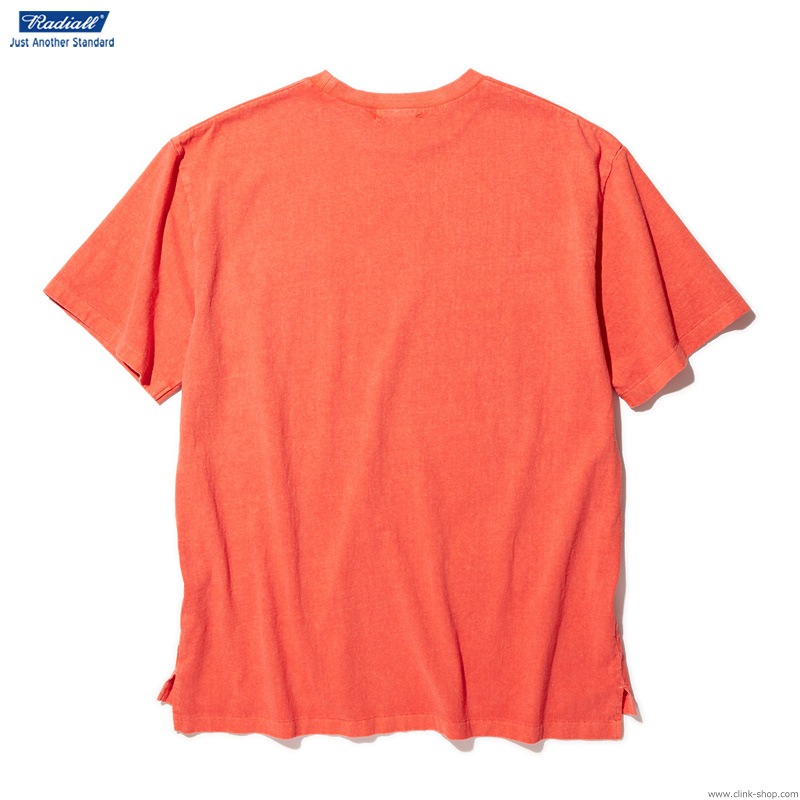RADIALL EL CAMINO - CREW NECK POCKET T-SHIRT S/S (BLOOD ORANGE)