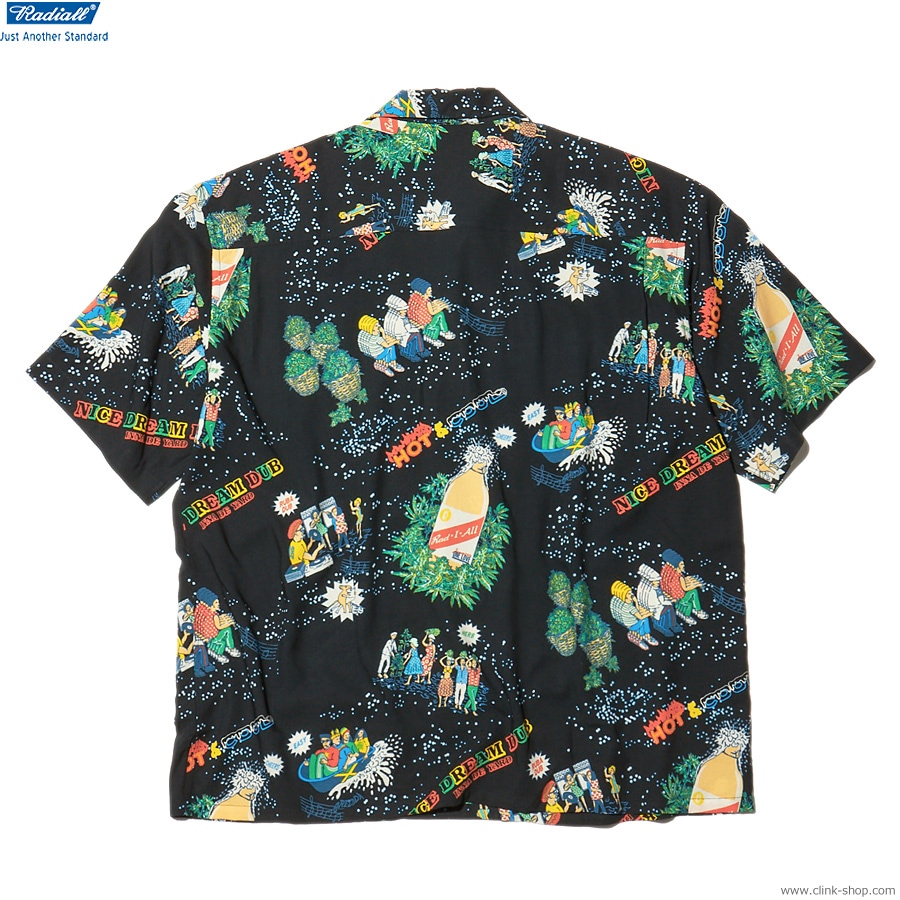 CLINK｜RADIALL HOT DUB - OPEN COLLARED SHIRT S/S (BLACK) [RAD-23SS
