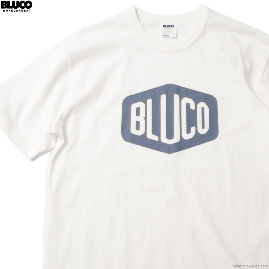 BLUCO PRINT TEE -Hex- (WHITE-SLATE BLUE) [153-22-007]
