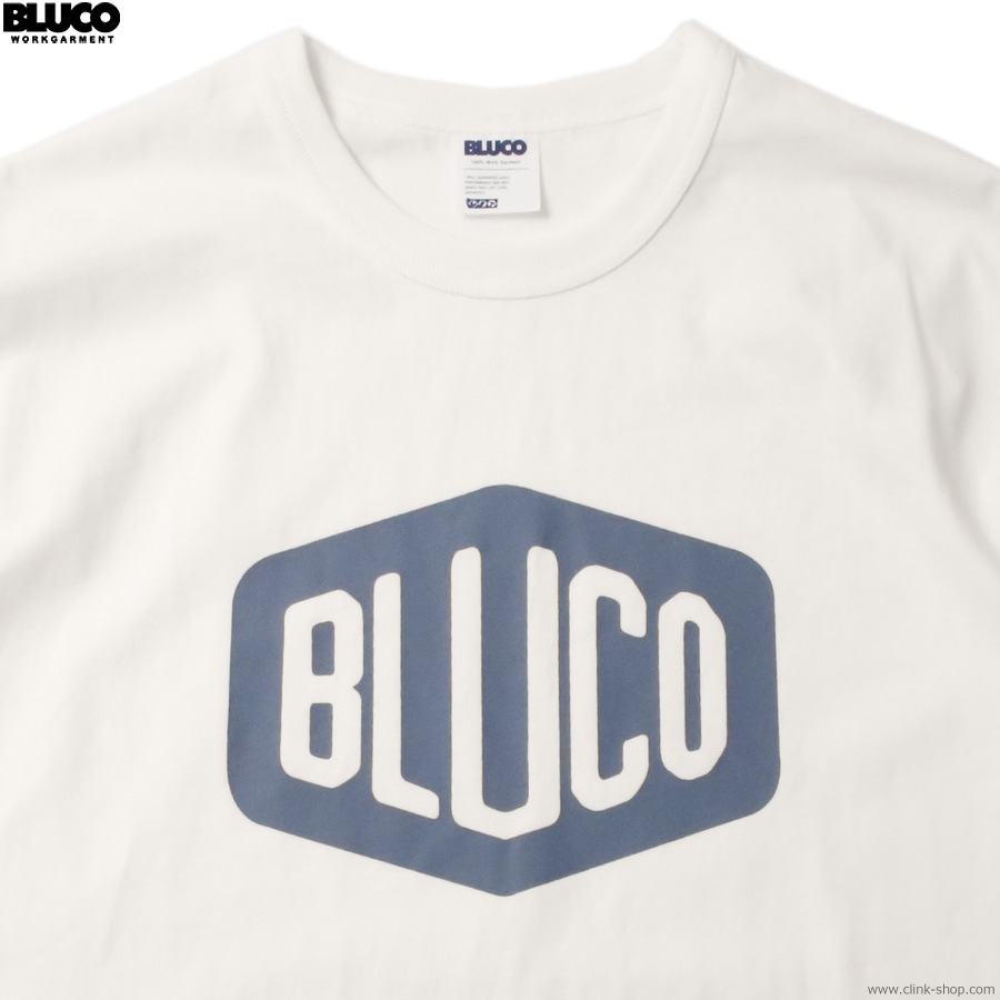 BLUCO PRINT TEE -Hex- (WHITE-SLATE BLUE) [153-22-007]