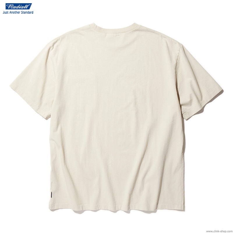 RADIALL FLAMES - CREW NECK POCKET T-SHIRT S/S (SNOW WHITE)