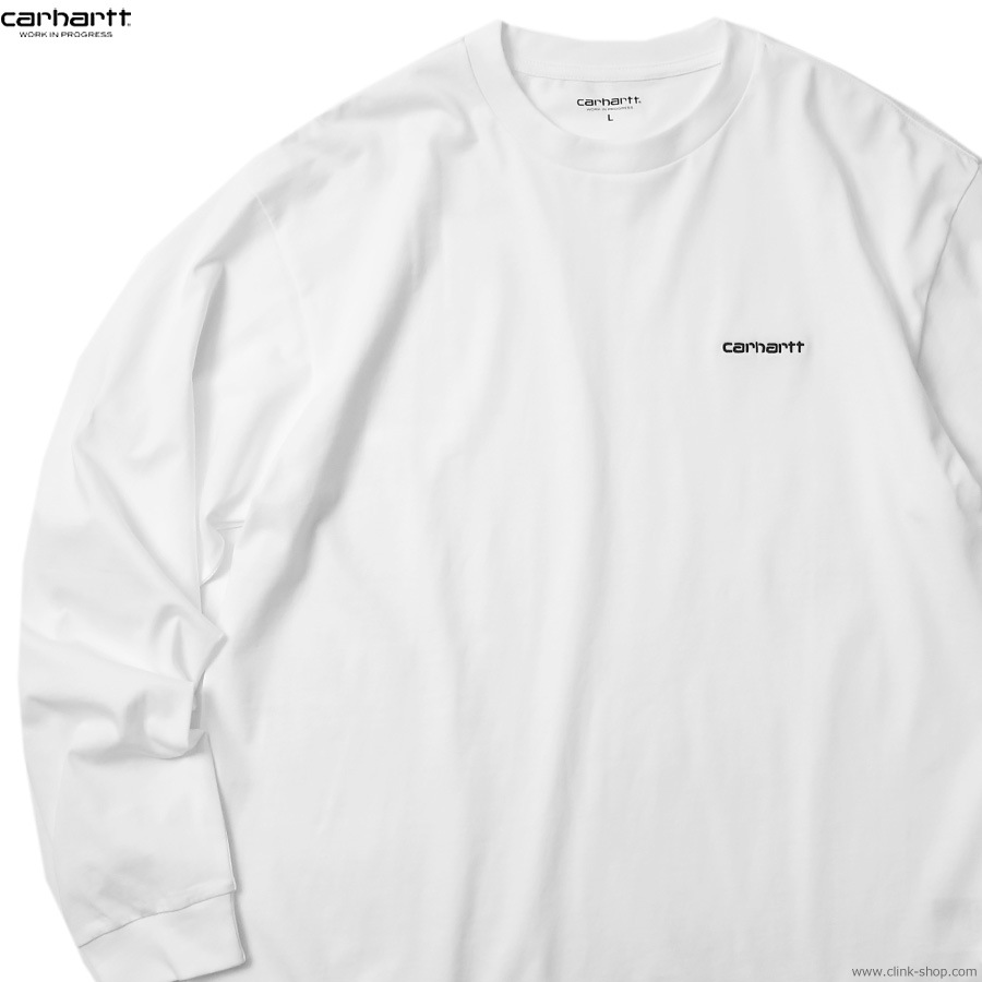 CARHARTT WIP L/S SCRIPT EMBROIDERY T-SHIRTS (WHITE)