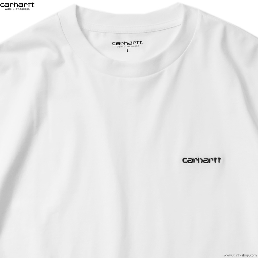 CARHARTT WIP L/S SCRIPT EMBROIDERY T-SHIRTS (WHITE)