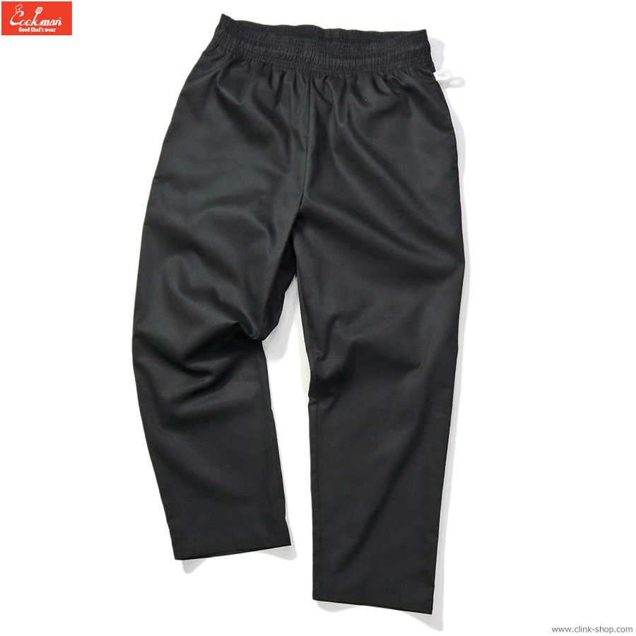COOKMAN CHEF PANTS SEMIWIDE BLACK