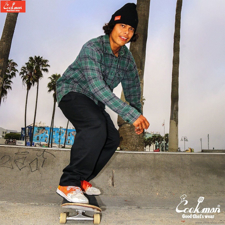 COOKMAN CHEF PANTS SEMIWIDE BLACK