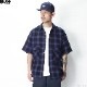 BLUCO OMBRE BIG POCKET SHIRT S/S (NAVY) [143-21-004]