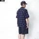 BLUCO OMBRE BIG POCKET SHIRT S/S (NAVY) [143-21-004]