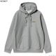 CARHARTT WIP HOODED AMERICAN SCRIPT SWEAT (GREY HEATHER)