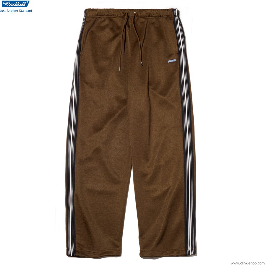SALE 30��OFF RADIALL Root Down - WIDE FIT TRACK PANTS (BROWN) [RAD-25AW-CUT011]