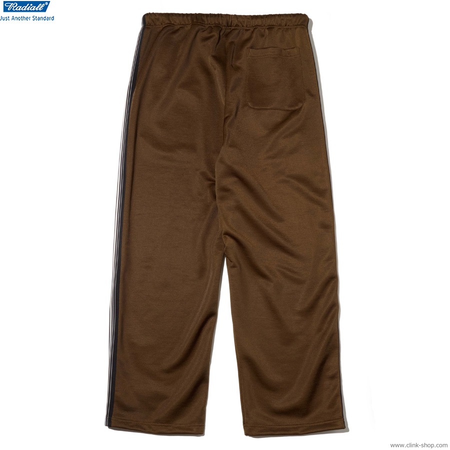 SALE 30��OFF RADIALL Root Down - WIDE FIT TRACK PANTS (BROWN) [RAD-25AW-CUT011]