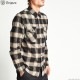 BRIXTON BOWERY L/S FLANNEL (BLACK/CREAM)