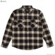 BRIXTON BOWERY L/S FLANNEL (BLACK/CREAM)