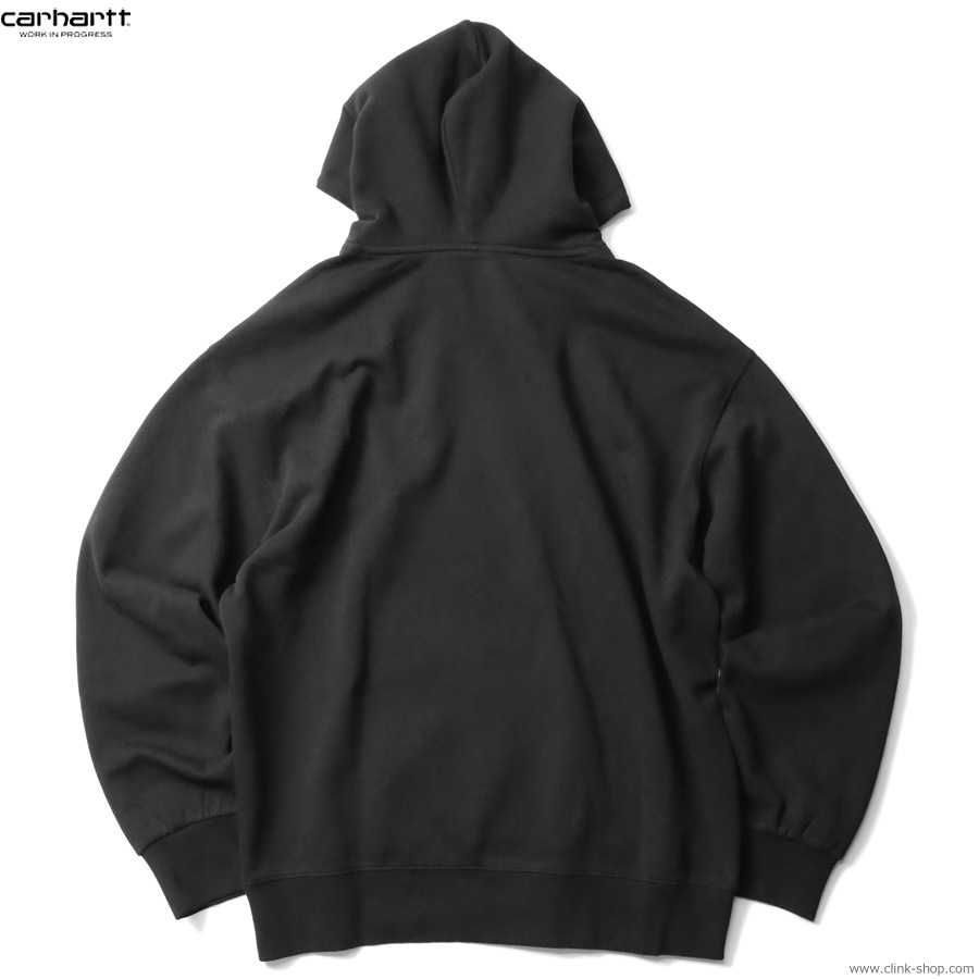 CARHARTT WIP HOODED HEART PATCH SWEATSHIRT (BLACK)