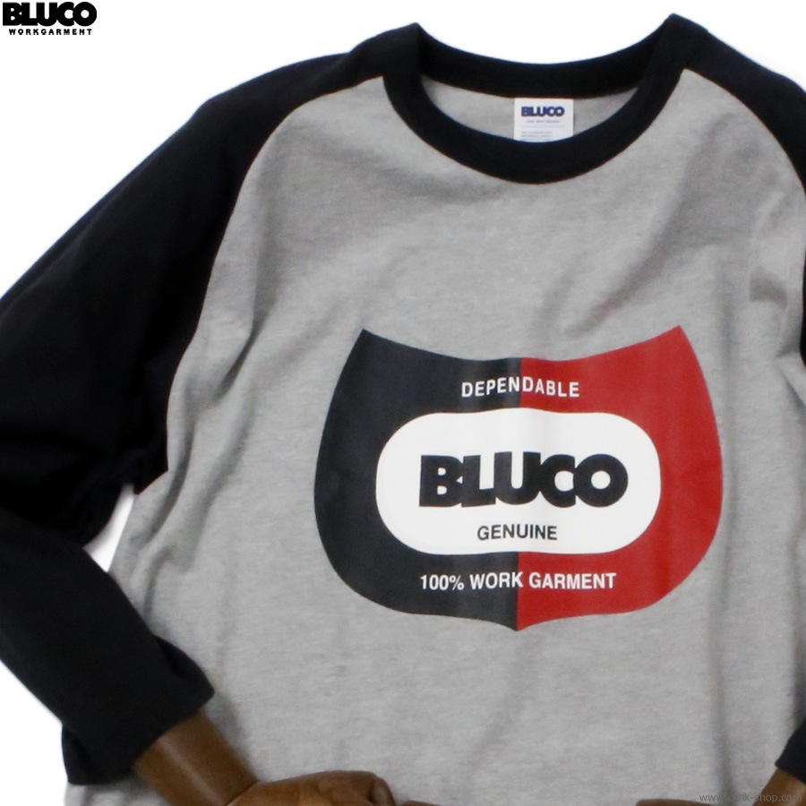 BLUCO �ɥ饤���åȥ� �饰���3/4���꡼�� T����� - Champ - (H.GRAY-BLACK) [161-12-023]