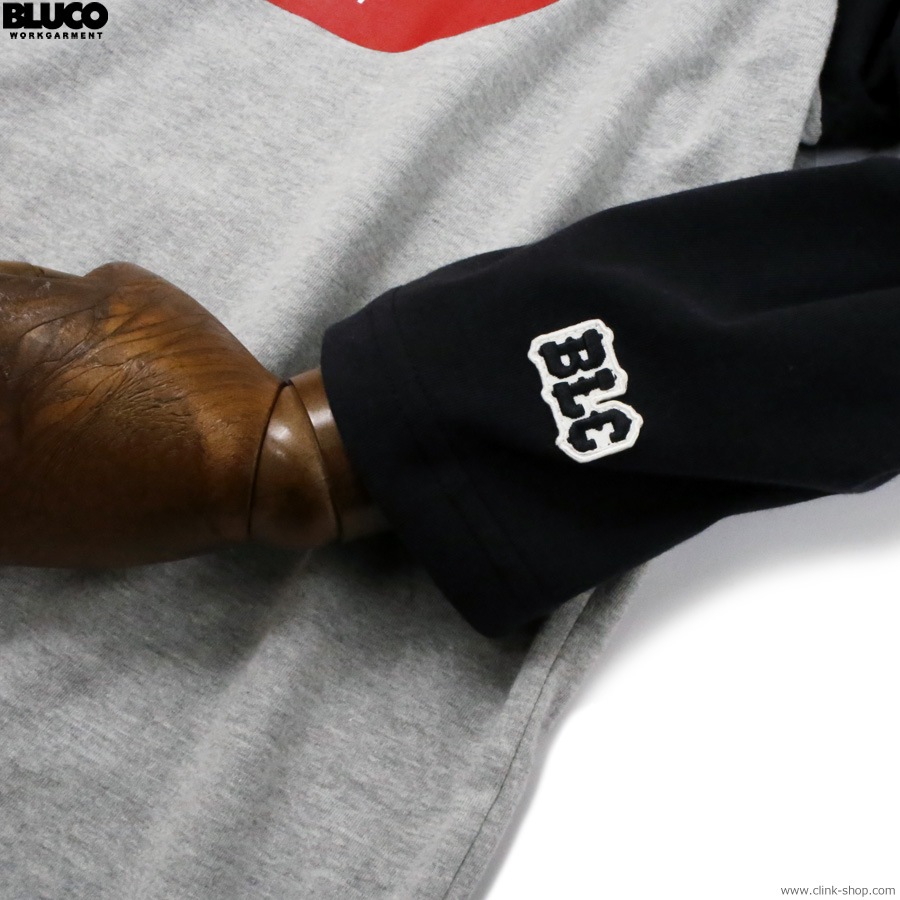 BLUCO �ɥ饤���åȥ� �饰���3/4���꡼�� T����� - Champ - (H.GRAY-BLACK) [161-12-023]
