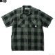 BLUCO BUFFALO CHECK WORK SHIRT S/S (M.GREEN) [143-21-003]